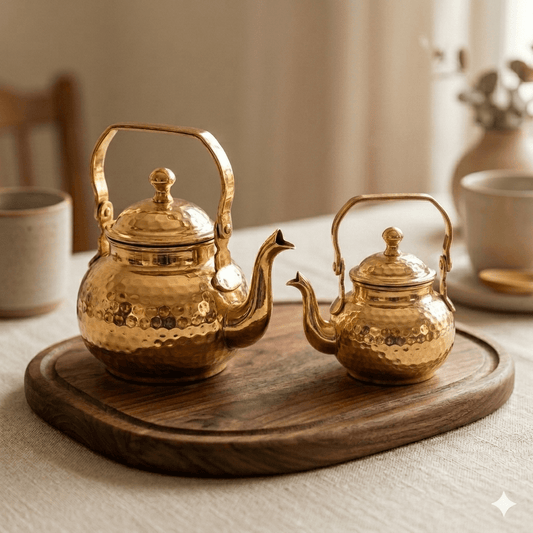 ابريق شاي نحاس هندي - Rekaz Home