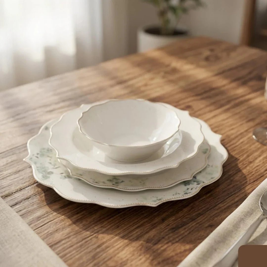 طقم سفرة رويال ميلانو | 24 قطعة | زنبق اخضر - Rekaz Home