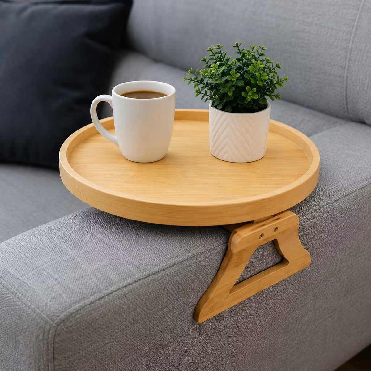صينية / طاولة خشبية ليد الكنب 33 سم - Rekaz Home