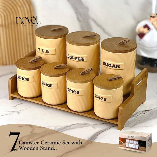 طقم بهارات 6 قطع مع ستاند نوفل - Rekaz Home