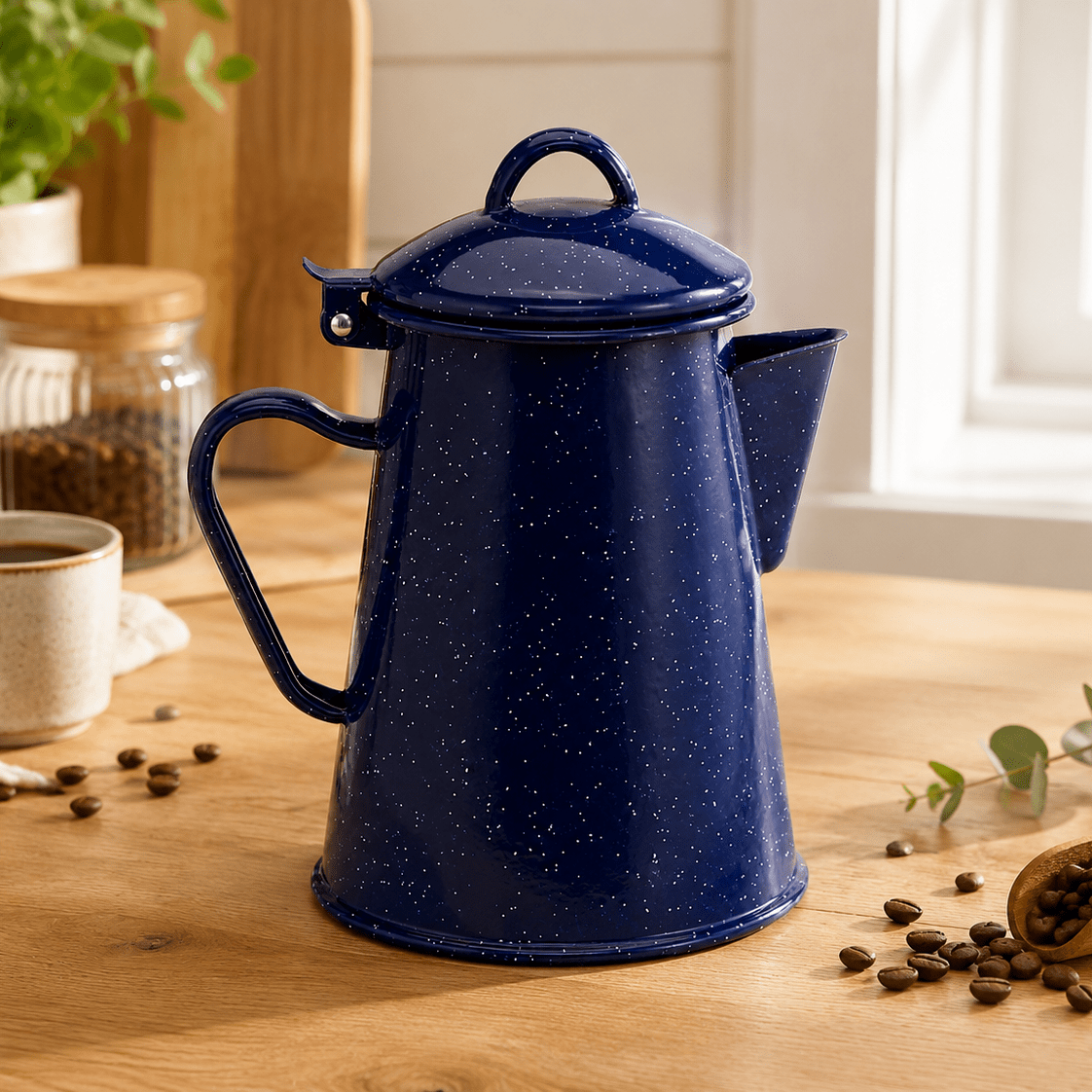 طباخ قهوة مطلي بالمينا | 1.8 لتر - Rekaz Home