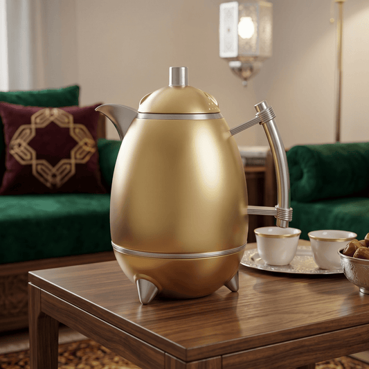 دلة قهوة رويال | موديل عقيق | 1 لتر | ذهب غير لامع - Rekaz Home