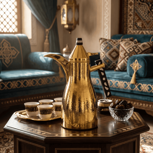 دلة قهوة رويال | موديل هلا | 1 لتر | ذهبي - Rekaz Home