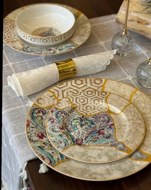 طقم سفرة فاخر 24 قطعة من نوفل - Rekaz Home