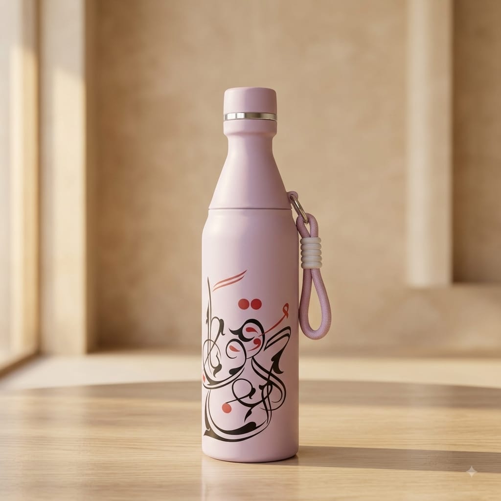 مطرة ستانلس ستيل حافظة كتابة عربية 550مل - Rekaz Home