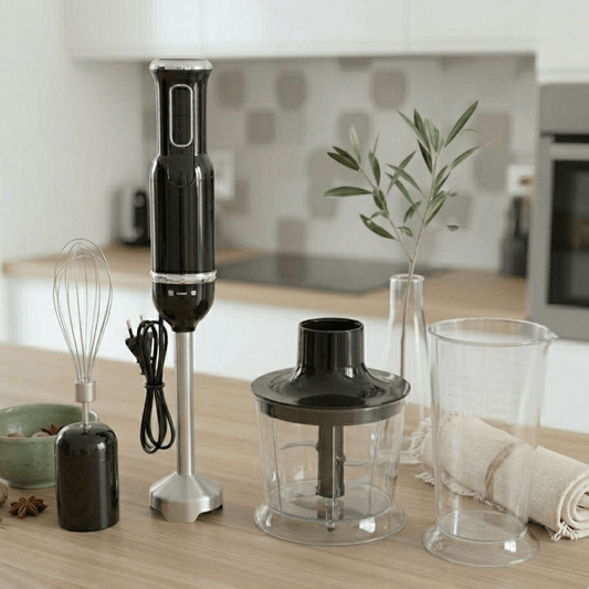 طقم خلاط يدوي كهربائي رويال 4 في 1 -أسود - Rekaz Home