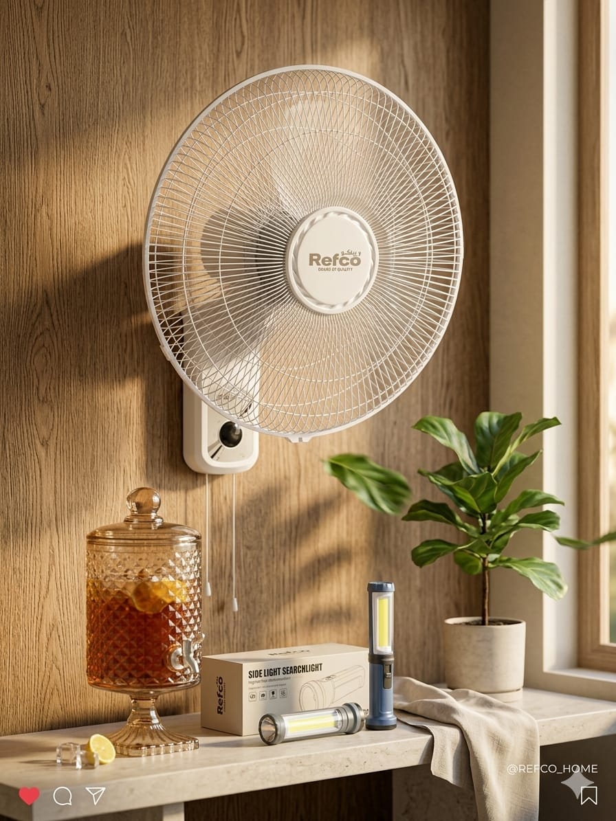 مروحة حائط 16 انش 5 شفرات ريفكو - Rekaz Home