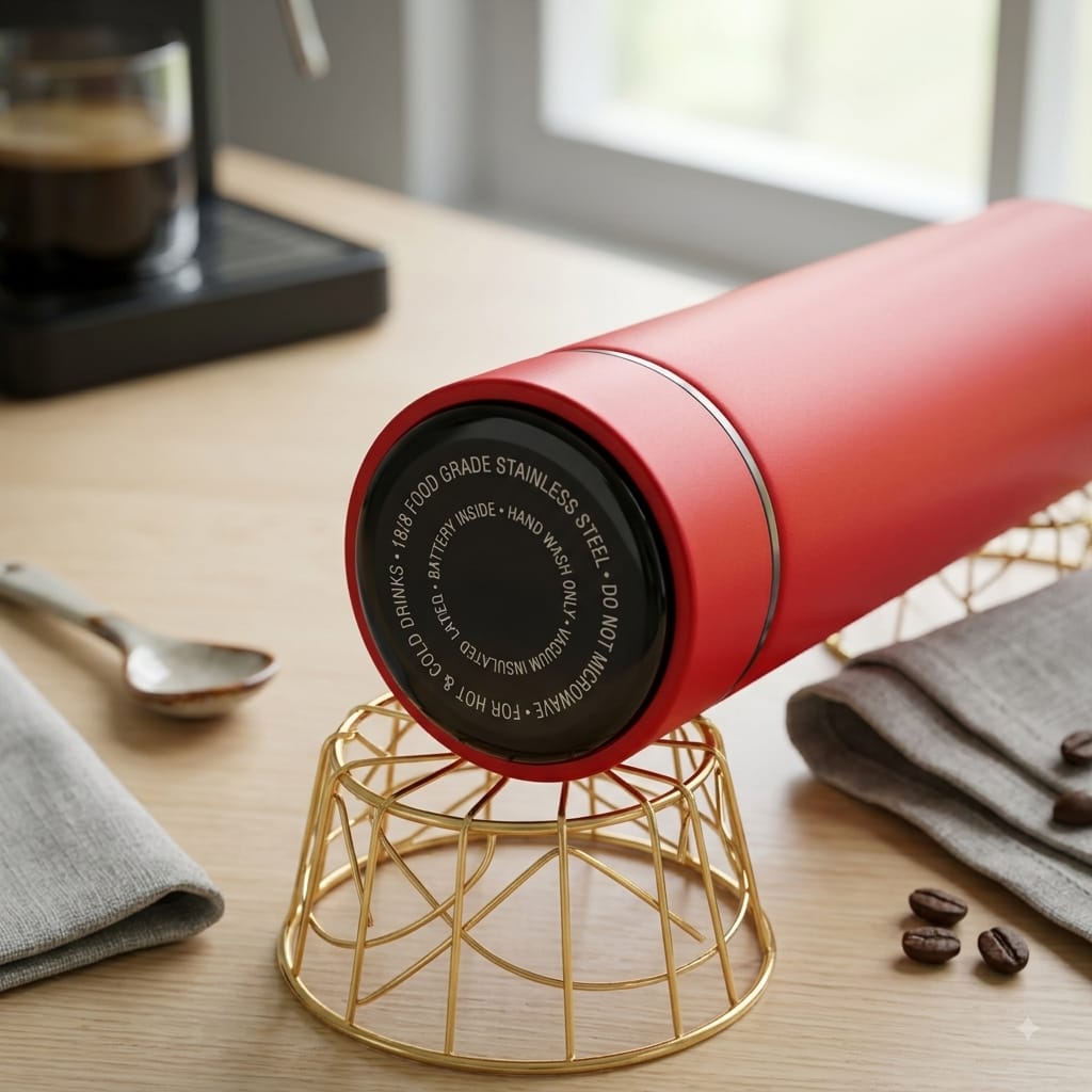 مج حراري ملون 480 مل مع حساس حرارة - Rekaz Home