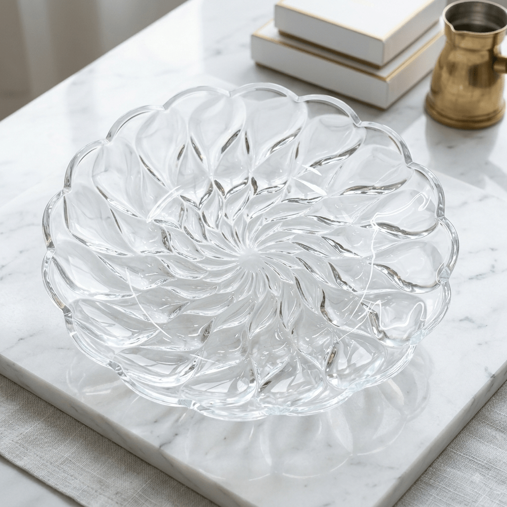 جاط ضيافة زجاج دائري 30 سم - Rekaz Home