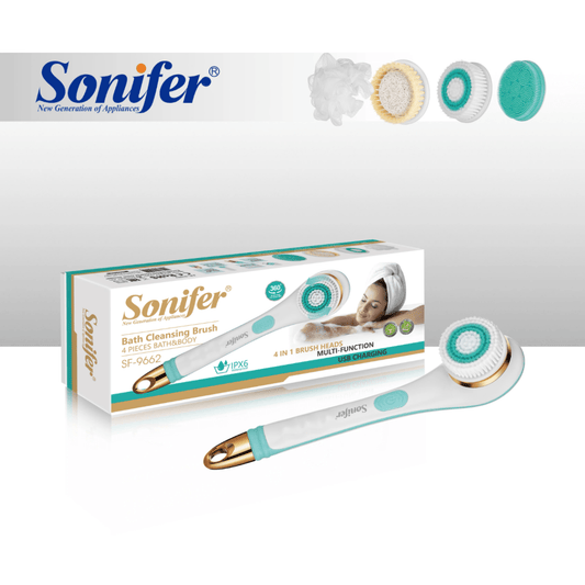 فرشاة للاستحمام شحن 4 انواع ليف وفراشي SONIFER - Rekaz Home