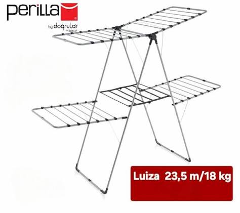منشر غسيل طابقين معدن Luiza من Perilla - Rekaz Home