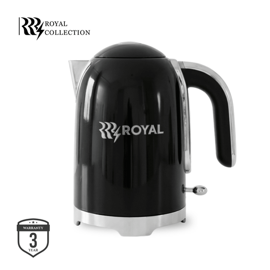 غلاية كهربائية ستانلس ستيل رويال - سوداء - Rekaz Home