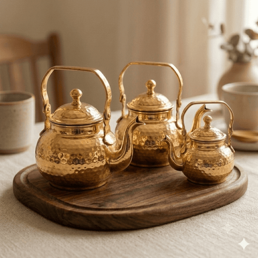 ابريق شاي نحاس هندي - Rekaz Home