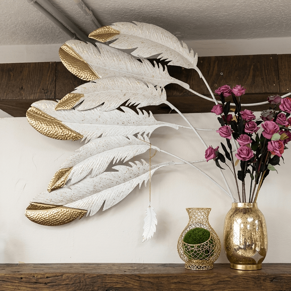 برواز مذهب ريش 90*70 سم معدن - Rekaz Home