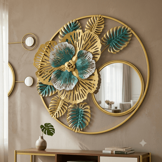 برواز مذهب مرايا دائري 65 سم - Rekaz Home