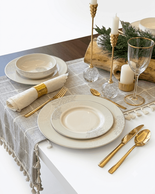 طقم سفرة فاخر 24 قطعة من نوفل - Rekaz Home