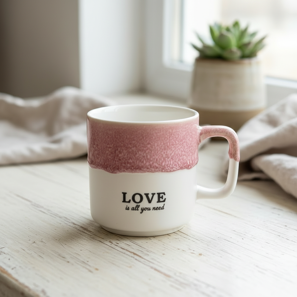 Two-tone porcelain mug