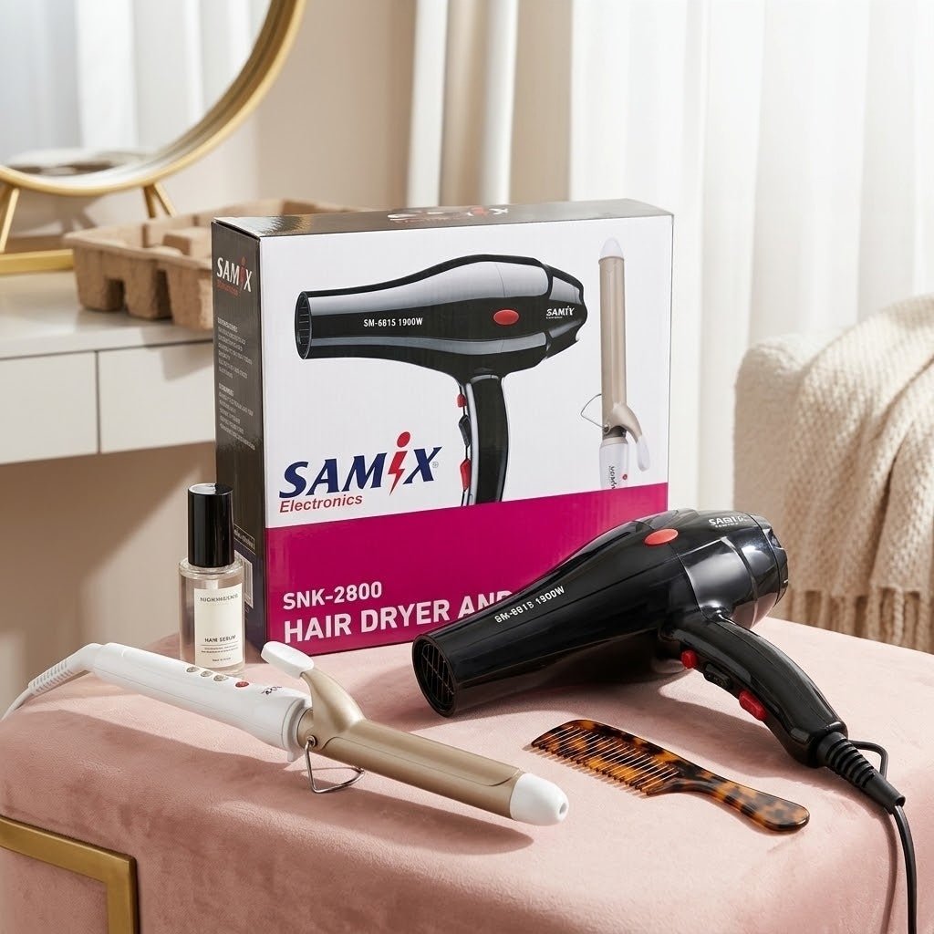 طقم سشوار + فير شعر من Samix - Rekaz Home