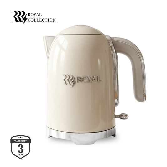 غلاية كهربائية ستانلس ستيل رويال - بيج - Rekaz Home