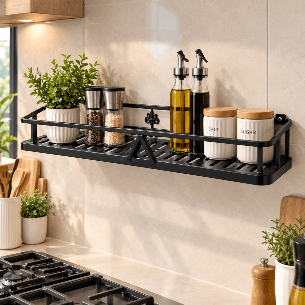 رف معدن مع علاقات متعدد الاستخدامات - Rekaz Home