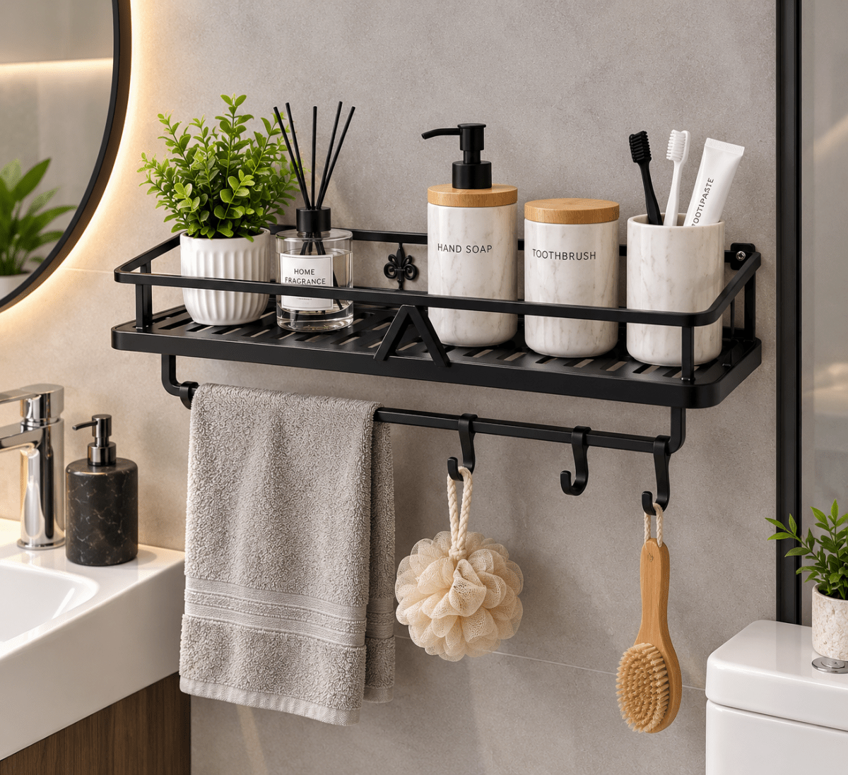رف معدن مع علاقات متعدد الاستخدامات - Rekaz Home