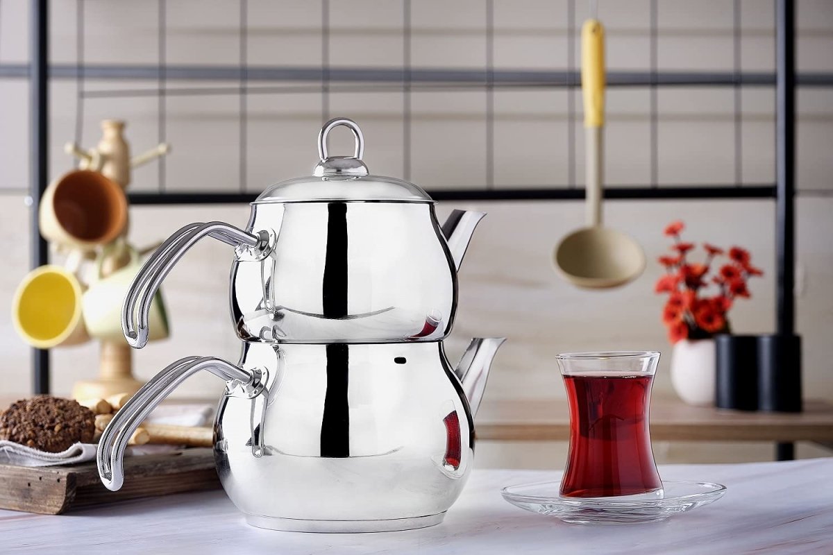 ابريق شاي تركي ستانلس - Rekaz Home