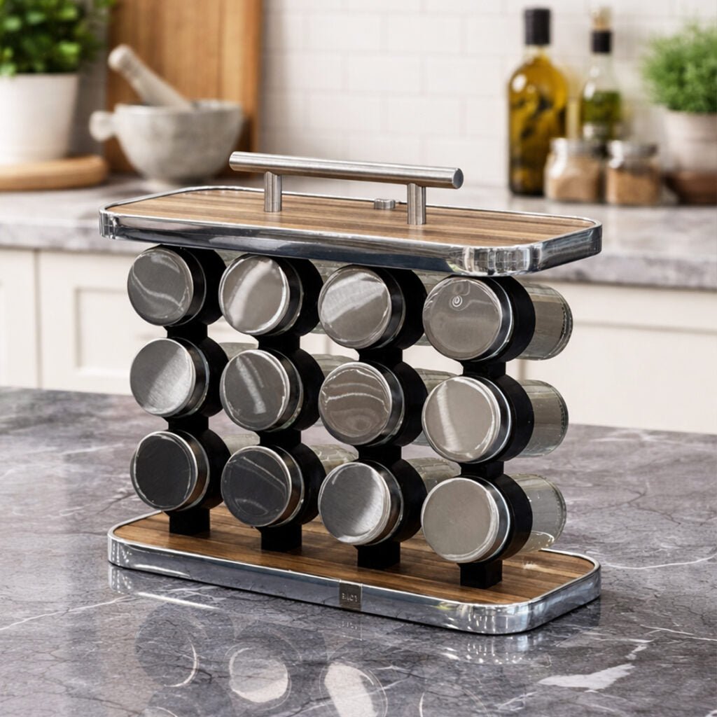 طقم بهارات مع ستاند عدد 12 - Rekaz Home