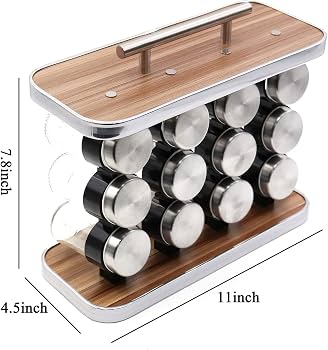 طقم بهارات مع ستاند عدد 12 - Rekaz Home