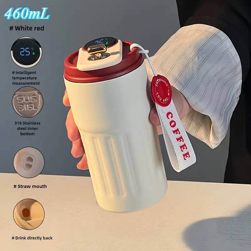 مطرة ستانلس ستيل مع حساس حرارة 460 مل