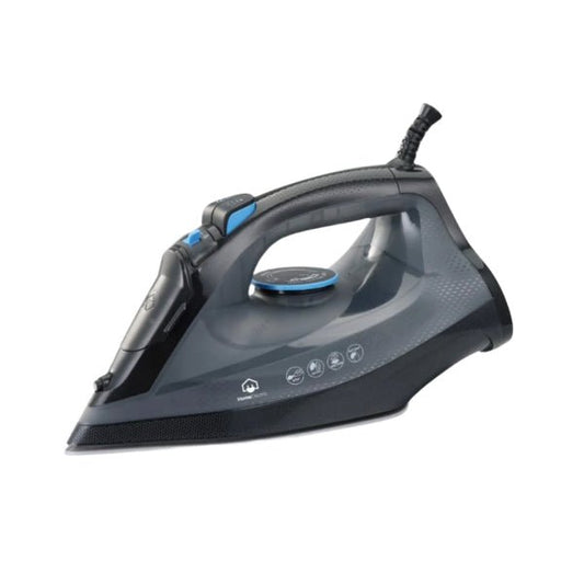 Home Electric Steam Iron, 2400Watts, Ceramic Plate, Grey - Rekaz Home