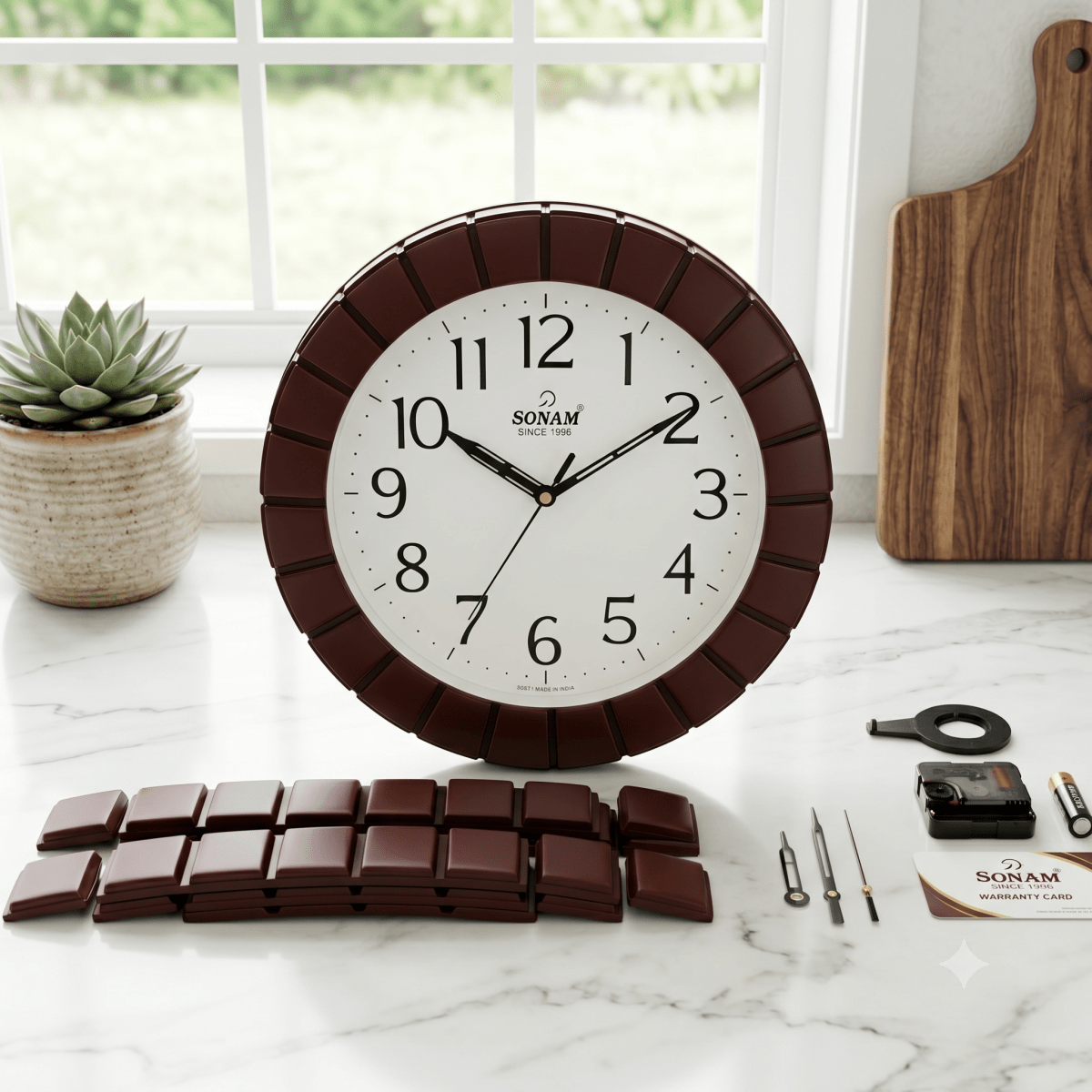 ساعة حائط براند SONAM 30سم - Rekaz Home
