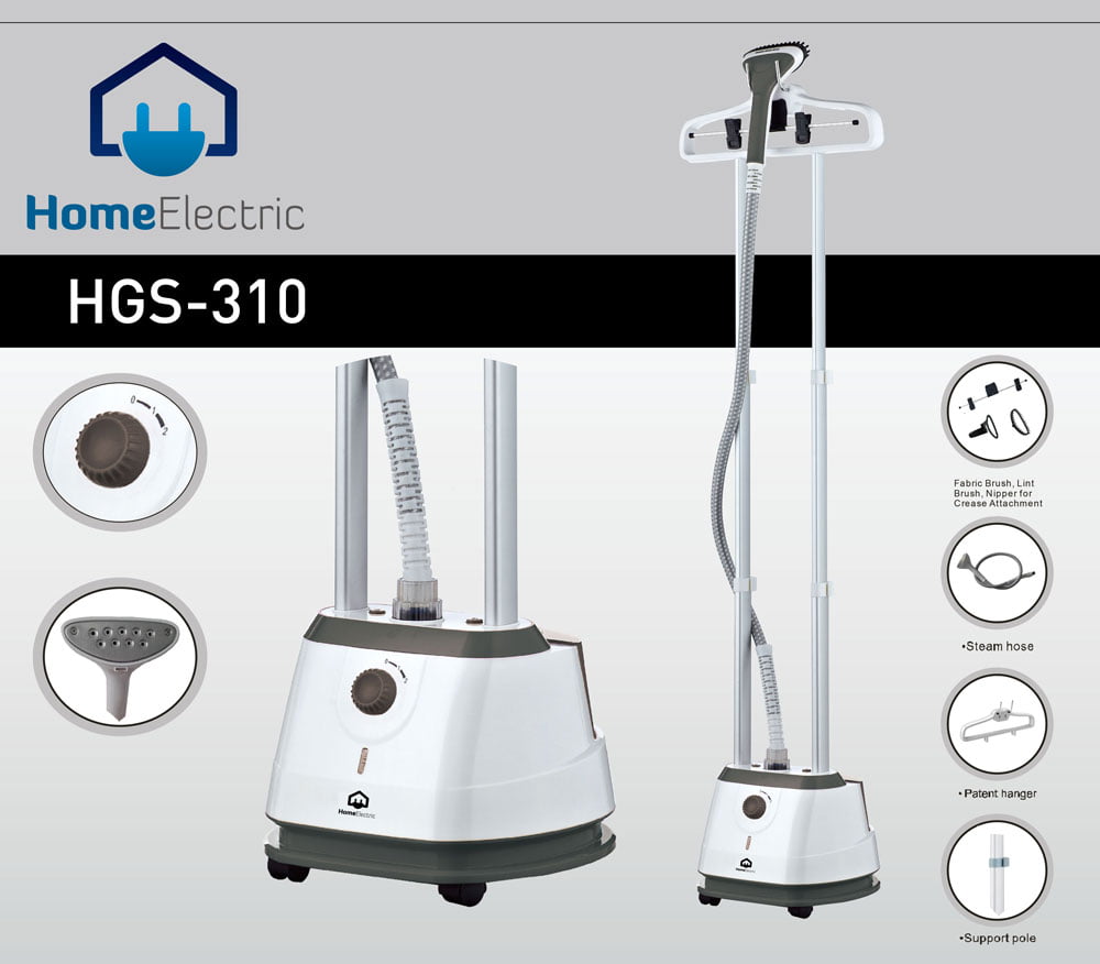 Home Electric Garment Steamer, 2Lit, 1960Watts, White - Rekaz Home