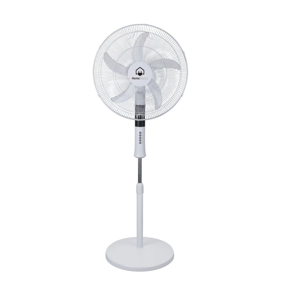 Home Electric Stand Fan, Super Strong, 20Inch, 75Watts, White - Rekaz Home