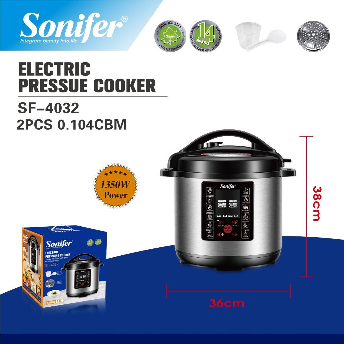 طنجرة ضغط كهربائية من براند سونيفر - Rekaz Home