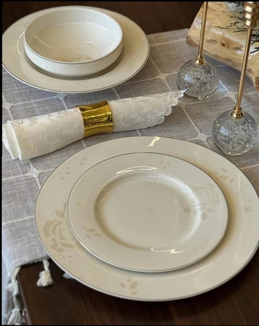 طقم سفرة فاخر 24 قطعة من نوفل - Rekaz Home