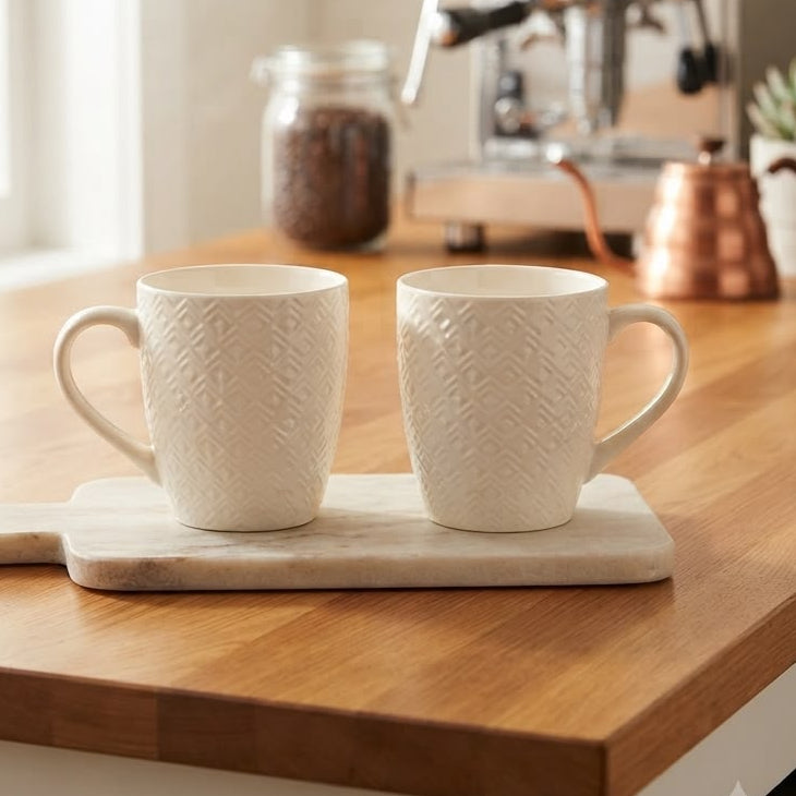 Porcelain mug, white