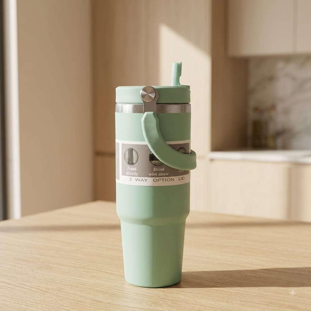مج ستانلس 900 مل مع شلمونة ستانلي - Rekaz Home