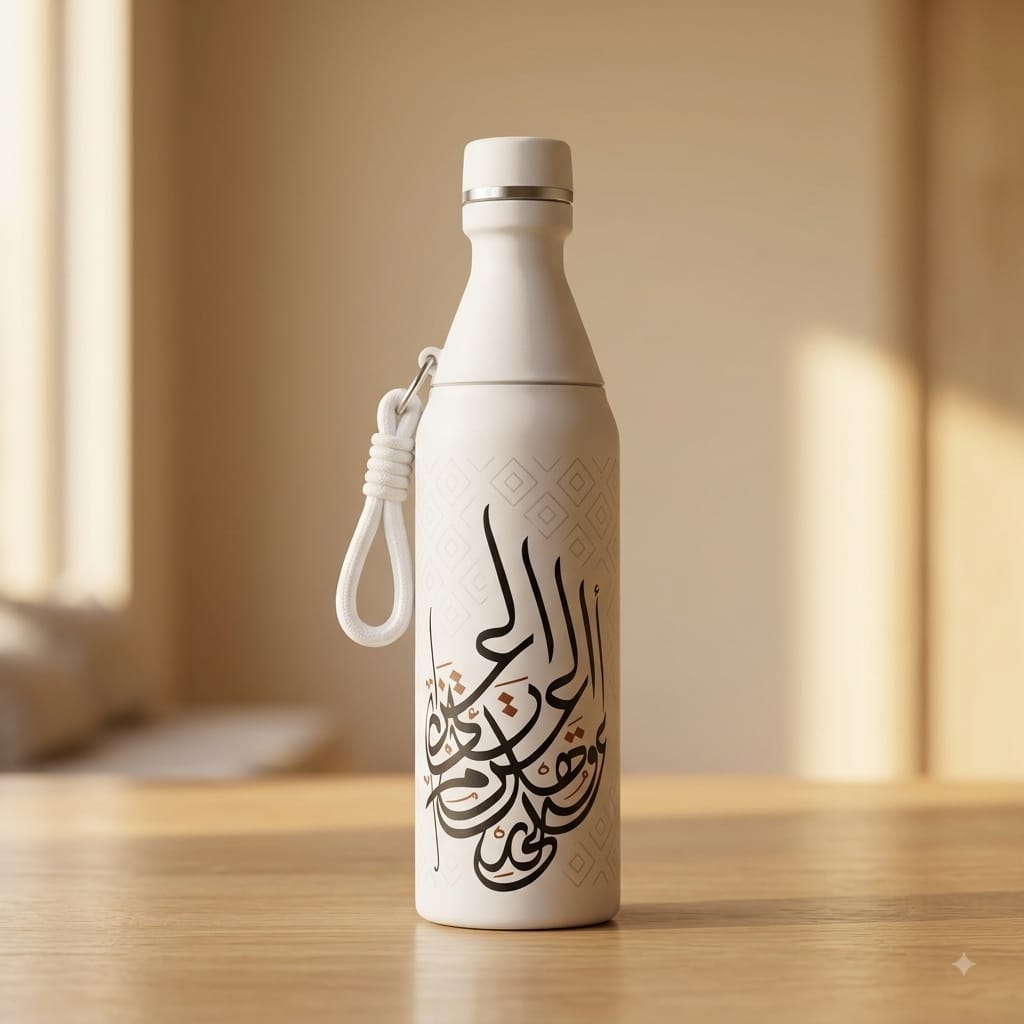 مطرة ستانلس ستيل حافظة كتابة عربية 550مل - Rekaz Home