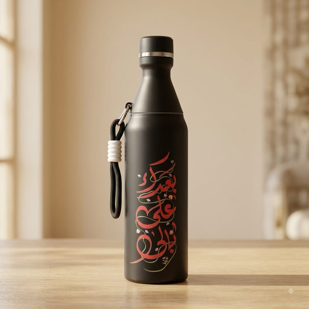 مطرة ستانلس ستيل حافظة كتابة عربية 550مل - Rekaz Home