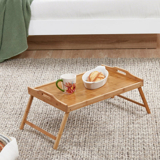 صينية / طاولة خشبية مع ارجل طوي - Rekaz Home