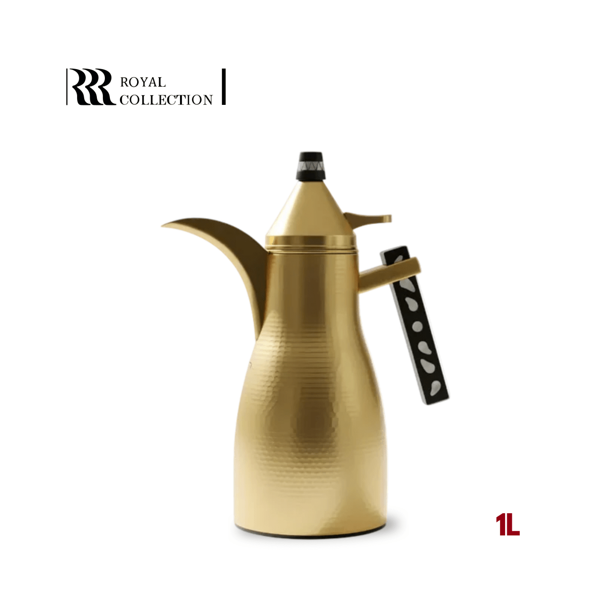 دلة قهوة رويال | موديل هلا | 1 لتر | ذهب غير لامع - Rekaz Home