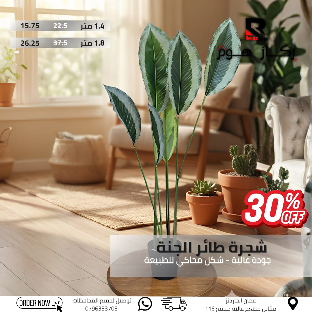 شجرة طائر الجنة جودة عالية - شكل محاكي للطبيعة - Rekaz Home