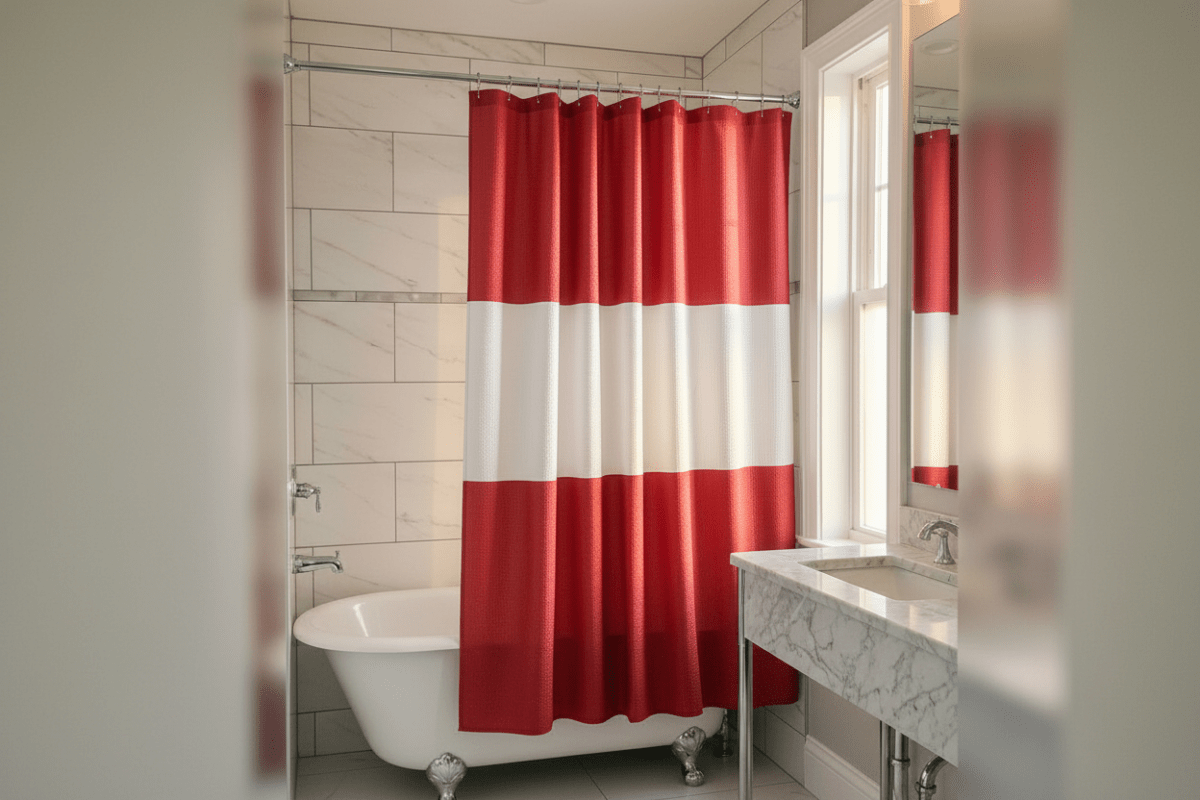 برداية شاور واتربروف متوفرة ب 6 ألوان، قياس 180*180 سم - Rekaz Home