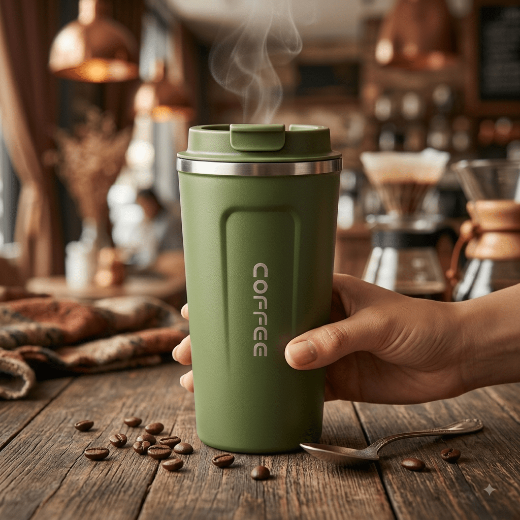مج حراري ستانلس ستيل 480 مل coffee - Rekaz Home