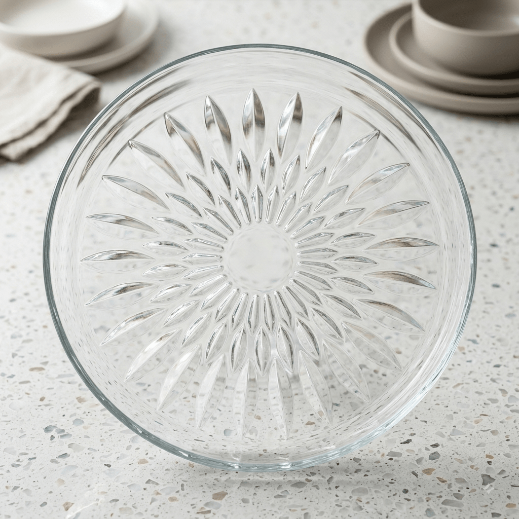 جاط ضيافة زجاج دائري 28 سم - Rekaz Home