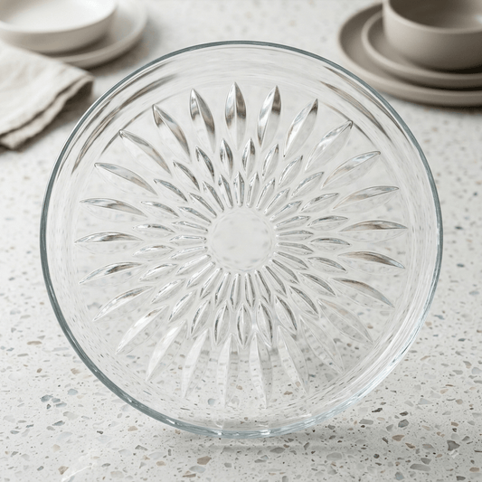 جاط ضيافة زجاج دائري 28 سم - Rekaz Home