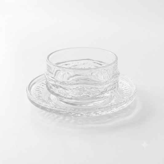 طقم ضيافة زجاجي فاخر للحلى والمكسرات عدد 6 - Rekaz Home