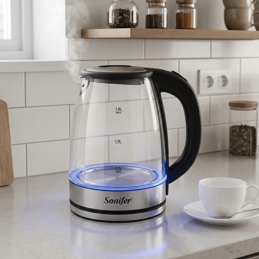 هيتر زجاج 1.7 لتر Sonifer انارة داخلية نفخ - Rekaz Home
