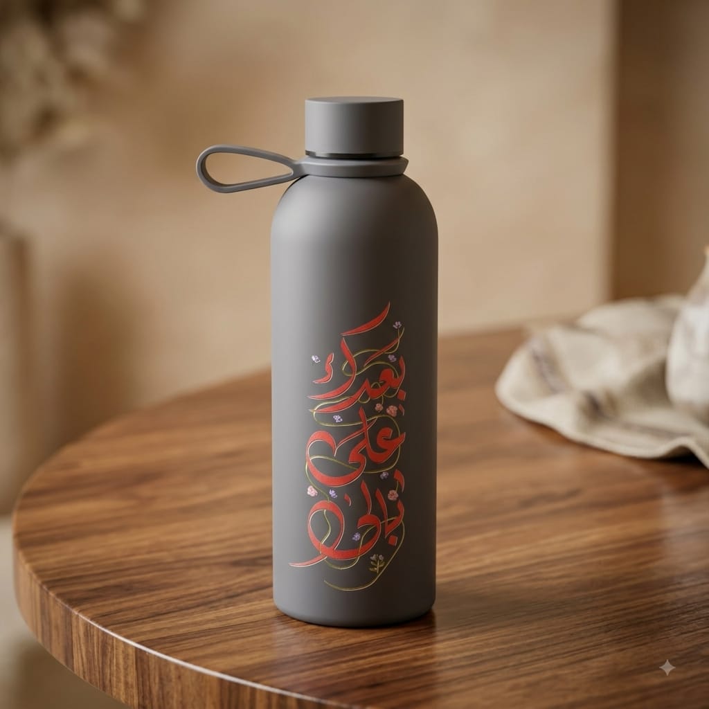 مطرة ستانلس ستيل حافظة كتابة عربية 550 مل - Rekaz Home