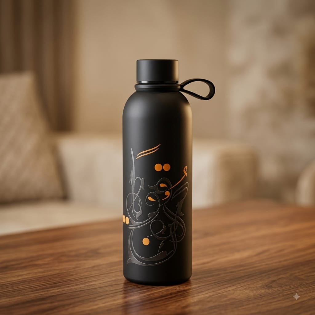 مطرة ستانلس ستيل حافظة كتابة عربية 550 مل - Rekaz Home